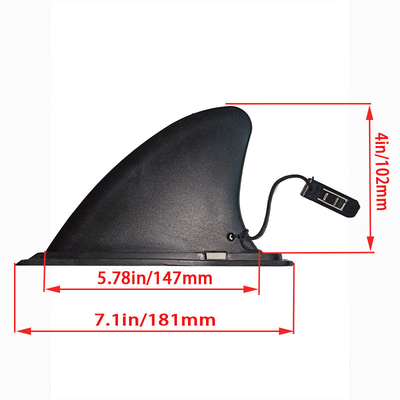 Wakeboard inflatable surfboard rudder - Black 4inch - CJJJJTJT12354-Black-4inch