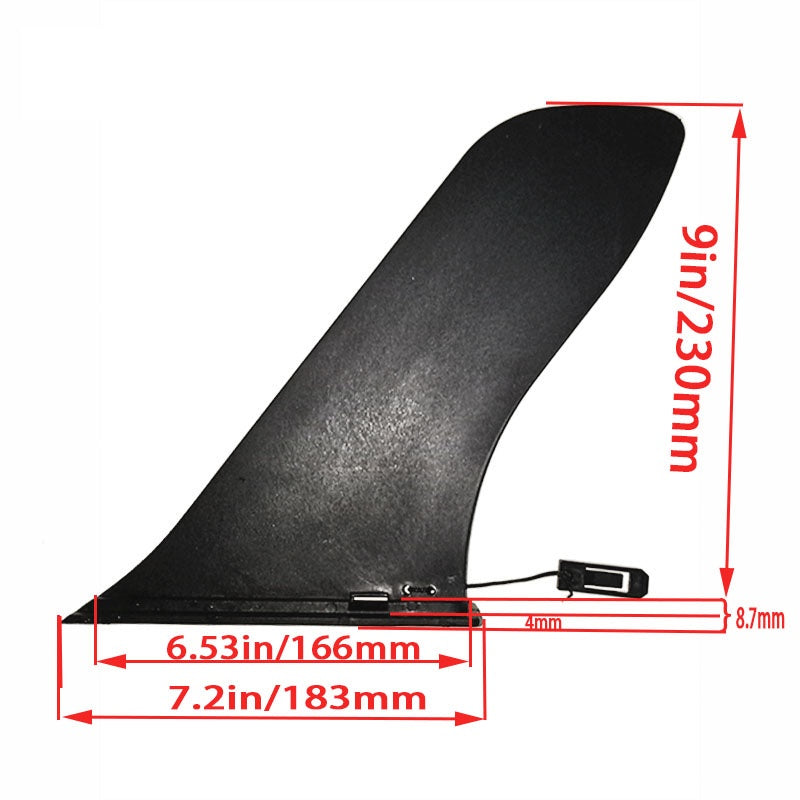 Wakeboard inflatable surfboard rudder - Black 9inch - CJJJJTJT12354-Black-9inch
