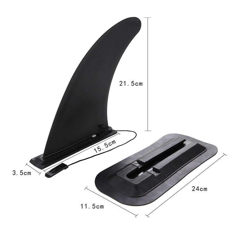 Wakeboard inflatable surfboard rudder - Black set 8inch - CJJJJTJT12354-Black set-8inch